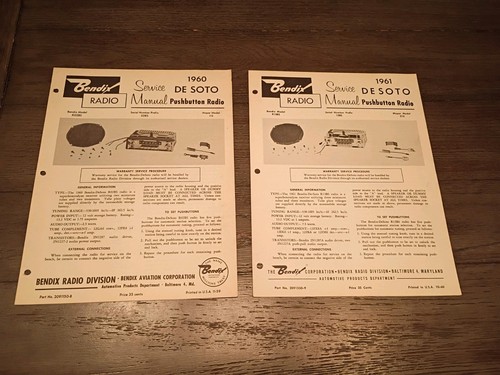 1960 1961 desoto bendix radio - bendix,